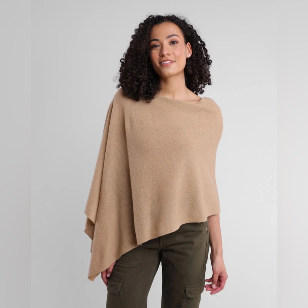 Elegant Tan Poncho for Women